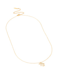 Waterproof Gold Plated Stainless Steel Cubic Zirconia Virgo Zodiac Sign Necklace - link has visual effect only
