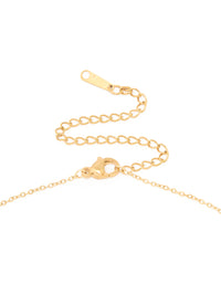 Waterproof Gold Plated Stainless Steel Cubic Zirconia Virgo Zodiac Sign Necklace - link has visual effect only