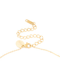 Waterproof Gold Plated Stainless Steel Cubic Zirconia Cancer Zodiac Sign Necklace - link has visual effect only