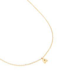 Waterproof Gold Plated Stainless Steel Mini Bubble Letter A Necklace - link has visual effect only