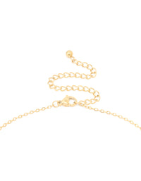 Waterproof Gold Plated Stainless Steel Mini Bubble Letter B Necklace - link has visual effect only
