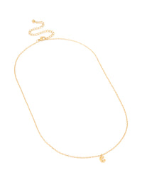Waterproof Gold Plated Stainless Steel Mini Bubble Letter C Necklace - link has visual effect only