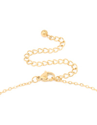 Waterproof Gold Plated Stainless Steel Mini Bubble Letter C Necklace - link has visual effect only