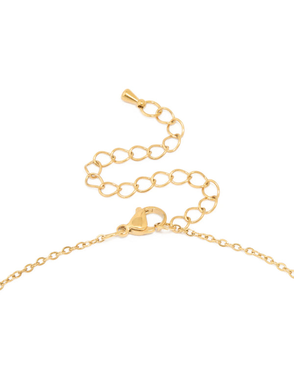 Waterproof Gold Plated Stainless Steel Angel Number 333 Necklace