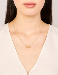 Waterproof Gold Plated Stainless Steel Angel Number 444 Necklace - link has visual effect only