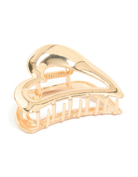 Gold Open Heart Claw Clip - link has visual effect only