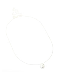 Silver Plated Brass Teardrop Pendant Necklace - link has visual effect only