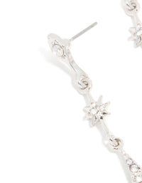 Silver Diamante Sun & Moon Drop Earrings - link has visual effect only