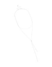 Silver Toggle Layered Necklace - link has visual effect only