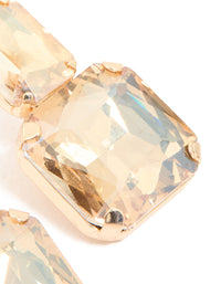 Gold Diamante Stud Earrings - link has visual effect only