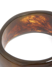 Brown Acrylic Marbled Large Bangle - link has visual effect only