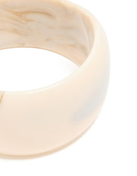 Cream Marbled Acrylic Large Bangle - link has visual effect only