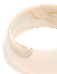 Cream Marbled Acrylic Large Bangle - link has visual effect only