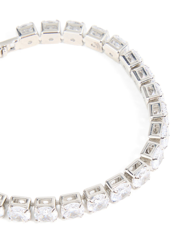 Silver Cubic Zirconia Tennis Bracelet