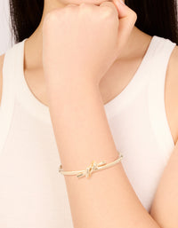 Gold Tied Knot Wrist Cuff - link has visual effect only