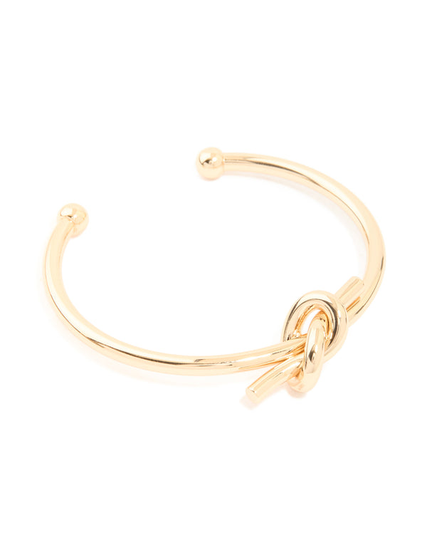 Gold Tied Knot Wrist Cuff