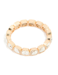 Gold Diamante Stretch Bracelet - link has visual effect only