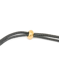 Waterproof Gold Plated Stainless Steel Large Bubble Letter A Cord Necklace - link has visual effect only