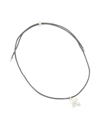 Waterproof Stainless Steel Large Bubble Letter K Cord Necklace - link has visual effect only
