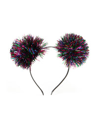 Multi Coloured Tinsel Fabric Headband - link has visual effect only