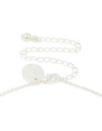 Silver Plated Cubic Zirconia Halo Round Trio Drop Necklace - link has visual effect only