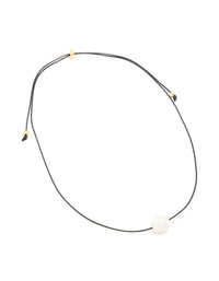 Gold Freshwater Pearl Cord Necklace - link has visual effect only