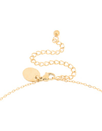 Waterproof Gold Plated Stainless Steel September Birth Flower Aster Necklace - link has visual effect only