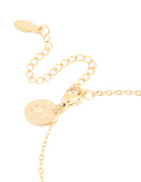 Waterproof Gold Plated Stainless Steel Cubic Zirconia Aquarius Zodiac Sign Bracelet - link has visual effect only