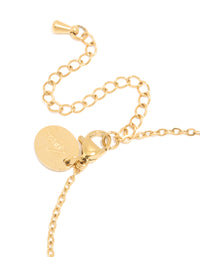 Waterproof Gold Plated Stainless Steel July Red Cubic Zirconia Birthstone Bracelet - link has visual effect only