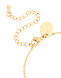 Waterproof Gold Plated Stainless Steel May Green Cubic Zirconia Birthstone Bracelet - link has visual effect only