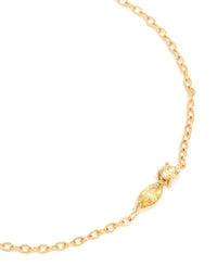 Waterproof Gold Plated Stainless Steel November Cubic Zirconia Birthstone Bracelet - link has visual effect only