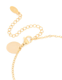 Waterproof Gold Plated Stainless Steel Cubic Zirconia Gemini Zodiac Sign Bracelet - link has visual effect only