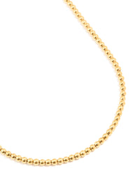 Waterproof Gold Plated Stainless Steel Ball Chain Necklace - link has visual effect only