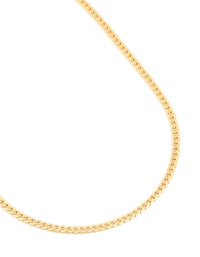 Waterproof Gold Plated Stainless Steel Flat Chain Necklace - link has visual effect only