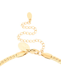 Waterproof Gold Plated Stainless Steel Flat Chain Necklace - link has visual effect only