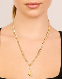 Waterproof Gold Plated Stainless Steel Organic Pendant Necklace - link has visual effect only