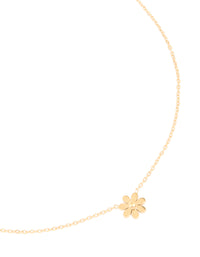 Waterproof Gold Plated Stainless Steel Flower Pendant Necklace - link has visual effect only