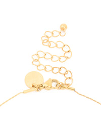 Waterproof Gold Plated Stainless Steel Mini Hearts Necklace - link has visual effect only