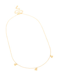Waterproof Gold Plated Stainless Steel Mini Cherry Charms Necklace - link has visual effect only