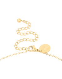 Waterproof Gold Plated Stainless Steel Rose Quartz Semi Precious Stone Chip Necklace - link has visual effect only