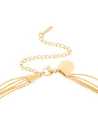 Waterproof Gold Plated Stainless Steel Multi Snake Chain Layered Necklace - link has visual effect only