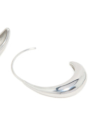 Waterproof Stainless Steel Thick Half Hoop Earrings - link has visual effect only