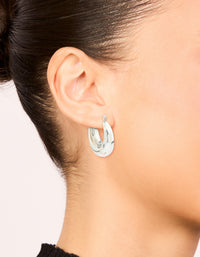 Waterproof Stainless Steel Small Chunky Huggie Earrings - link has visual effect only