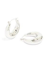 Waterproof Stainless Steel Small Chunky Huggie Earrings - link has visual effect only