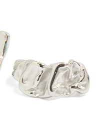 Waterproof Stainless Steel Crater Hoop Earrings - link has visual effect only