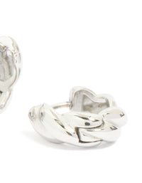 Waterproof Stainless Steel Twisted Hoop Earrings - link has visual effect only