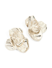 Waterproof Stainless Steel Statement Flower Stud Earrings - link has visual effect only