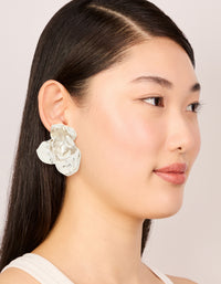 Waterproof Stainless Steel Statement Flower Stud Earrings - link has visual effect only
