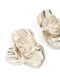Waterproof Stainless Steel Statement Flower Stud Earrings - link has visual effect only