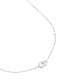 Waterproof Stainless Steel Interlock Loops Pendant Necklace - link has visual effect only